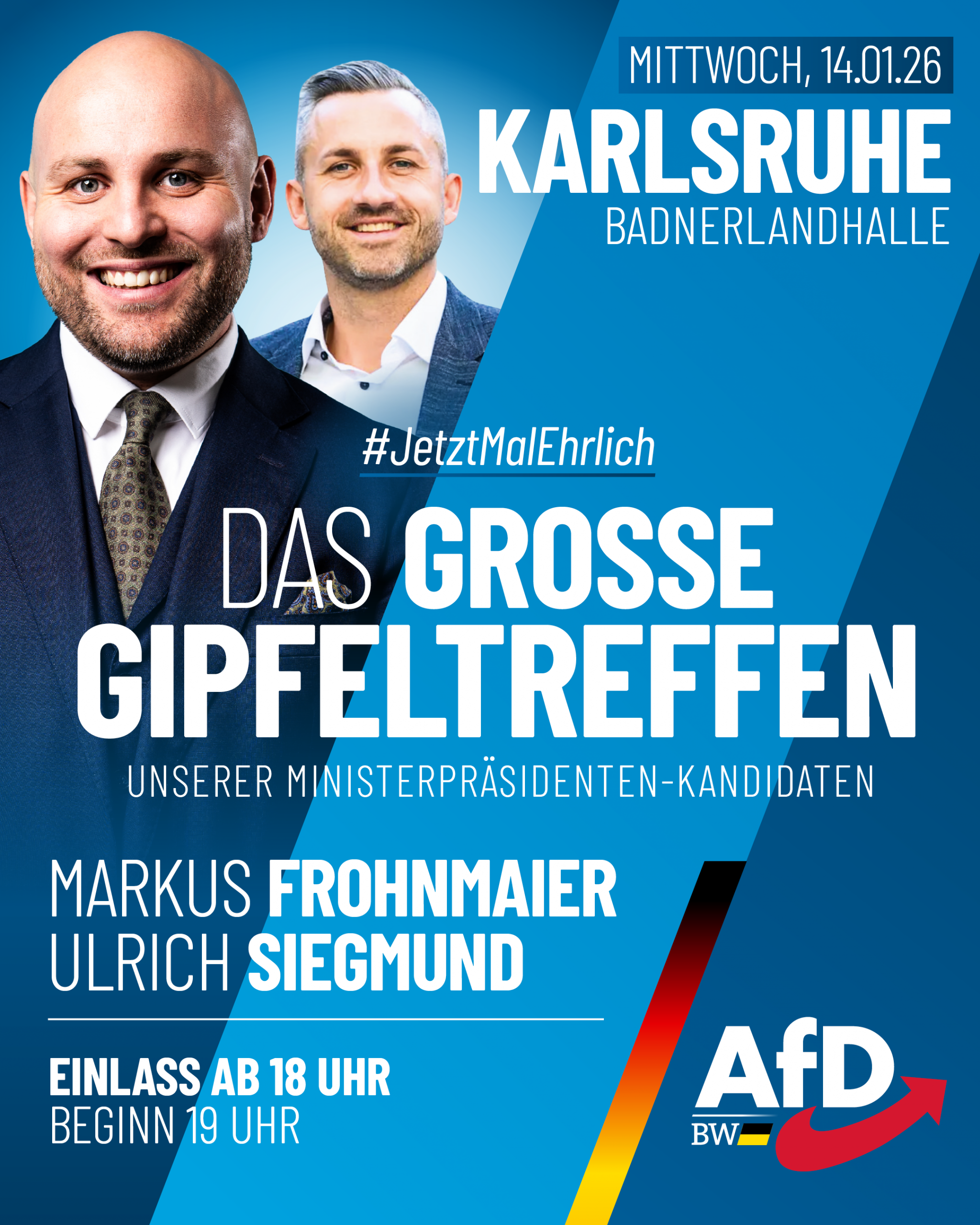 Gipfeltreffen unserer Ministerpräsidentenkandidaten in Karlsruhe