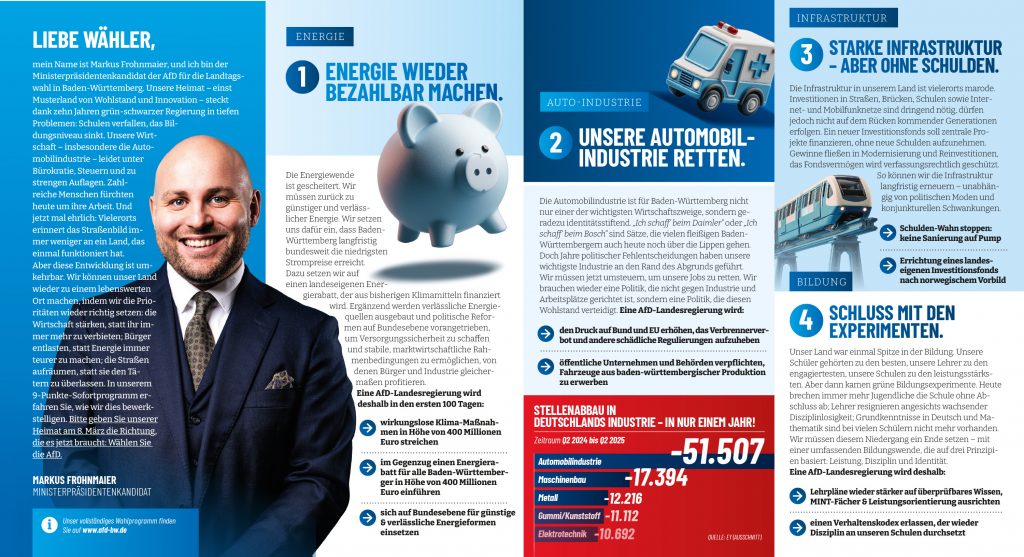 Landtagswahl 2026: Sofortprogramm der AfD (Innenseite)