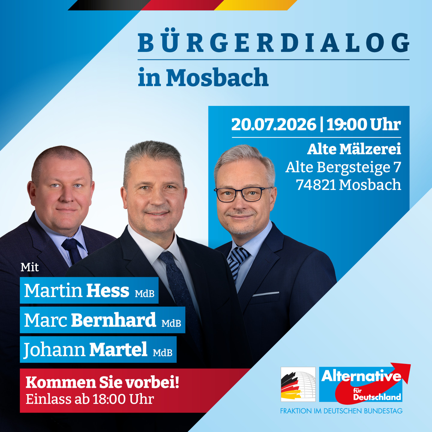 Bürgerdialog der Bundestagsfraktion in Mosbach