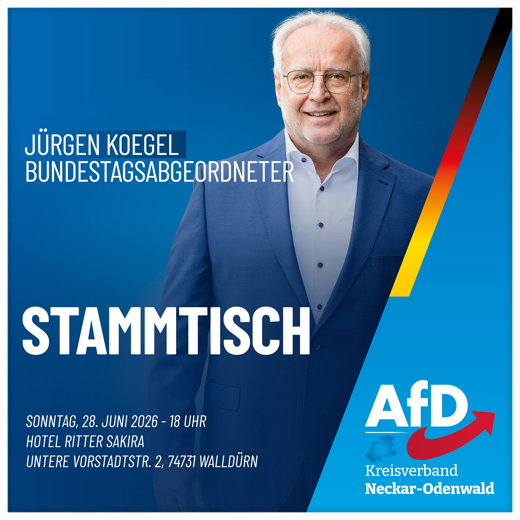 Stammtisch Juni 2026 mit MdB Jürgen Koegel